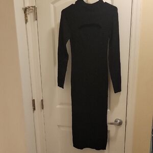 Elegant Black Long Sleeve Dress
